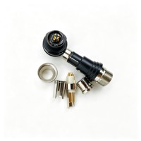 Connecteurs de câble TT F Series S/SC 102 A051 -130, IP68, 2, 3, 4, 5, 6, 7, 9 broches, coque métallique noire, connecteur circulaire push-pull