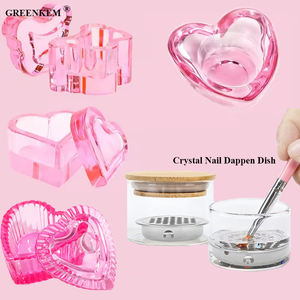 <span class=keywords><strong>2023</strong></span> nuevo Cristal de <span class=keywords><strong>uñas</strong></span> cuadrado transparente taza de lavado polvo de Almacenamiento líquido monómero acrílico a prueba de derrames de vidrio Nail Dappen Dish - Product Image 1