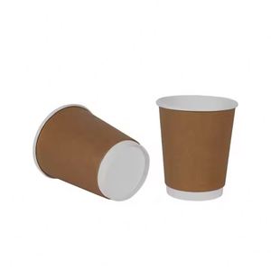 Disposable Imported Brown Kraft Food Grade Paper Custom Printed Hot <b>Coffee</b> <b>Double</b> <b>Wall</b> Paper <b>Cup</b> - Product Image 4