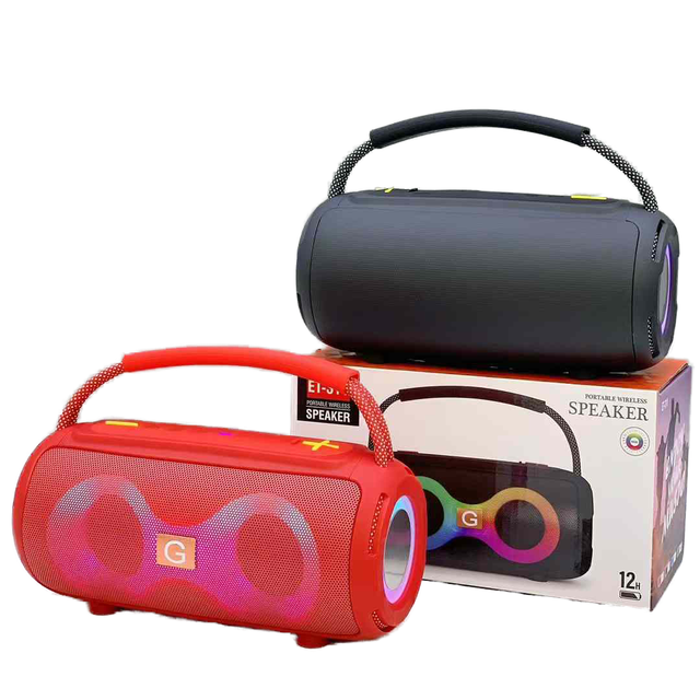 New Portable Speaker ET-312 with Colorful Lights Wireless BT Subwoofer Outdoor Portable High Volume Speaker