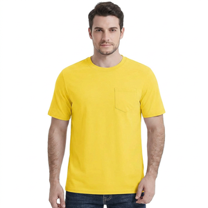 T-shirt décontracté basique à manches courtes pour homme, coupe ajustée, col ras du cou, uni, été - Product Image 1