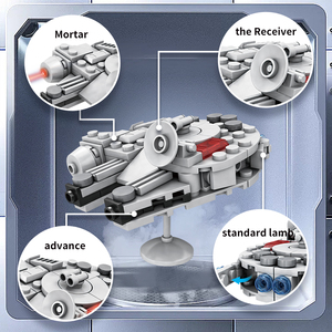 Bloques de Construcción MOC Space Wars Mini <span class=keywords><strong>Millennium</strong></span> <span class=keywords><strong>Falcon</strong></span>, 104 Piezas, Modelo de Ladrillos de Construcción, Juego de Bloques de Construcción de Guerra Interestelar de Ciencia Ficción para Niños - Product Image 3