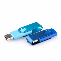Logo personnalisé populaire clé USB pivotante 1 to 2 to 4GB 8GB 16GB 32GB 64GB lecteurs USB bon marché en vrac 2.0/3.0 avec impression de logo