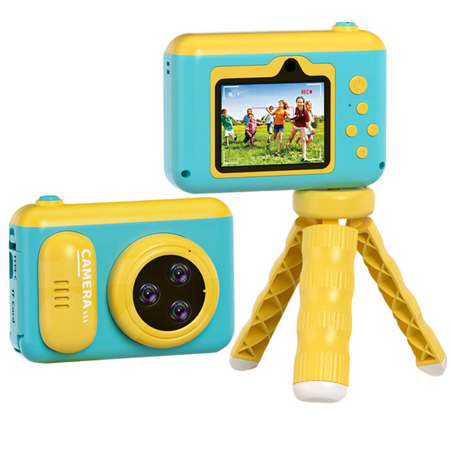Customized Cartoon Multifunctional 2.4-inch Mini Children's DSLR High-definition Camera with Stand for Kids Gifts