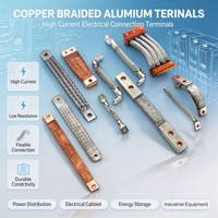 Kupfer-Geflechtverbinder mit Aluminiumanschlüssen für Hochstrom-Elektrofahrzeuge und Energiespeichergeräte
