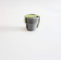 Nouvelle arrivée directe d'usine Mini boîte de garniture en plastique Conteneur à sauce de forme ronde Boîte de rangement grise