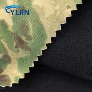 Camouflage imprimé <span class=keywords><strong>Plaid</strong></span> Rip Stop 3 couches Soft Shell extérieur collé Micro polaire veste tissu imperméable manteau d'hiver tissu - Product Image 6