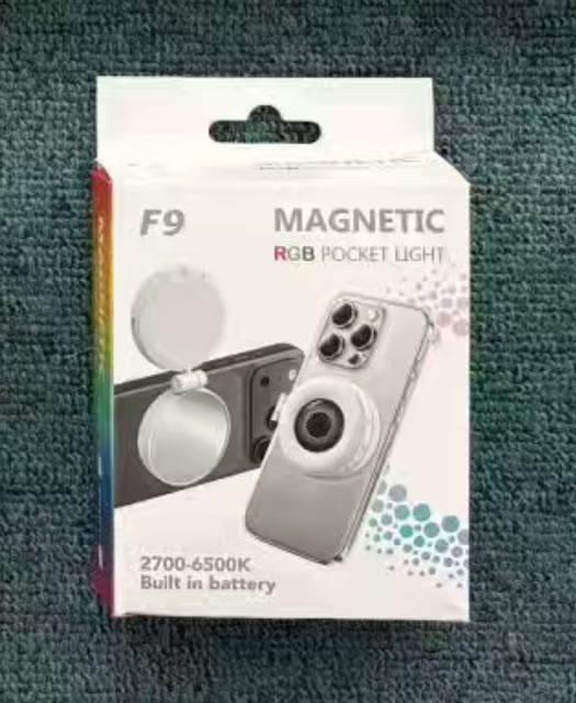 F9 Magnetic Suction Light, Camera High-brightness Photography, Shooting Videos, Lighting, Taking Photos, Pocket Light