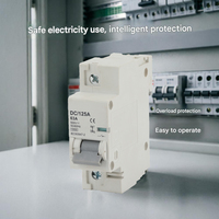 Disjoncteur miniature DC/125A 1P 63A 500V DC MCB 6kA 10kA IEC60947-2 CE pour système solaire photovoltaïque