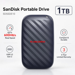 Sandisk Portable Drive 1TB 600 MB/s USB C USB 3.2 Gen 2 SSD E10- SDSSDE10 - Product Image 1