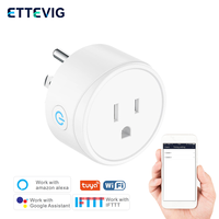 Prise intelligente Tuya, norme américaine, application mobile, télécommande sans fil, prise intelligente compatible avec Alexa/Google, prise auxiliaire