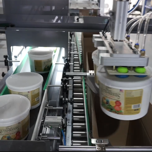 Ligne d'emballage robotisée entièrement automatique personnalisée pour cartons de boîtes de conserve en plastique avec couvercle, équipement d'emballage pour boîtes de nourriture pour animaux de compagnie - Product Image 2