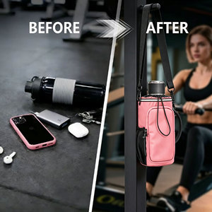 Custom Logo Waterproof Zipper Phone Pocket Magnetic Gym Bag with Water Bottle Holder Sport Fitness <strong>Gymbag</strong> for <strong>Women</strong> Men - Product Image 5