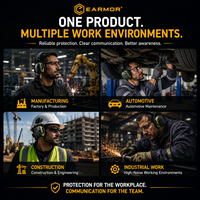 Casque anti-bruit électronique certifié ANSI avec Bluetooth pour la tonte et le travail du bois
