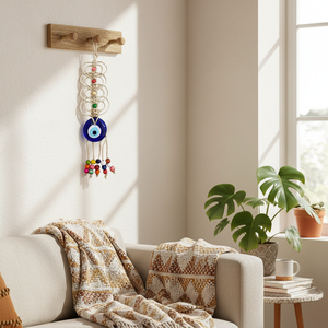 Evil Eye Macramé Ornement Roman & Creative 28x5cm Décoration de la maison - Product Image 3