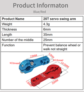 Trung quốc Sản xuất nhà máy trực tiếp OEM ODM bán 25t nhôm servo Sừng kim loại chỉ đạo cánh tay cho trx4 <span class=keywords><strong>RC</strong></span> Crawler xe tải xe máy bay - Product Image 5