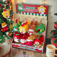 Vente en gros de cadeaux de Noël : Poupée en peluche à impression numérique, thème Père Noël, pour sac d'école, ornement, décoration de fenêtre et porte-clés, Nouveauté Noël