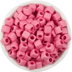 Großhandel Gemischte Farben 7mm Quadratische Großlochperlen DIY Handgemachtes Perlenmaterial Acryl Lose Perlen für Stiftverzierungen - Product Image 6