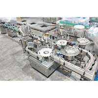Máquina automática de 4 cabezales de jarabe oral líquido químico corrosivo para botellas de plástico para bebidas en polvo Motor de vidrio incluido