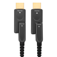Harga Murah kabel HDMI hitam ke HDMI konektor ganda Terbaik 4K 18Gbps kabel HDMI ramping untuk Monitor proyektor TV Hd
