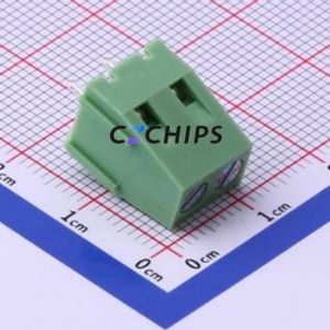 XY128V-A-5.0-2P Screw Terminal Block Through hole Component (THT),P=5mm Connector 1x2P 5mm Green Through Hole - Product Image 2