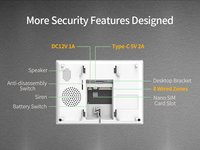Sistema de Alarma Inalámbrico 4G GSM con Pantalla Táctil de 7 Pulgadas, Kit de Alarma WiFi con Sensor de Movimiento para Puerta, Sistema de Seguridad Antirrobo con App Tuya