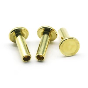 TOBO Livraison rapide Rivets en laiton Rivets semi-tubulaires à tête plate <span class=keywords><strong>pour</strong></span> la fixation des poignées de <span class=keywords><strong>couteau</strong></span> - Product Image 1