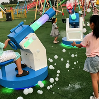 Machine à bulles de fumée 360 °   Machine à bulles de brouillard rotative pour aires de jeux, parcs, centres commerciaux, divertissements pour enfants