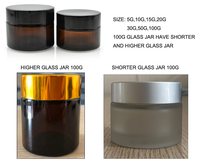Tragbarer Bernsteinfarbener Glas-Kosmetikbehälter 10ml 30ml 50ml 5ml 15ml 20ml 60ml 100ml Wiederverwendbarer Glas-Kerzenbehälter mit Schraubverschluss