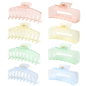 Frauen lässig Vintage modernen koreanischen Stil 11cm große quadratische Kunststoff matte Haar Klaue Clip PC dekorative tägliche Verwendung XXL Größe