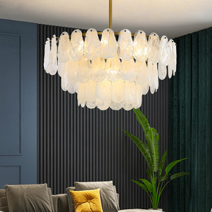 French-Style Modern Minimalist Glass Chandelier for Living Room <b>Dining</b> Room Bedroom Postmodern Designer Pendant <b>Light</b> <b>Light</b> - Product Image 4