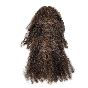 Afro Exotic Coily Raw Birmese Grosor End Kinky Curly Balayage Kinky Afro Curls Weft Weave Wave Jerry Curly Human Hair Bundle - Product Image 6