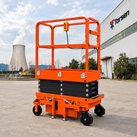 Plateforme de travail électrique compacte à ciseaux 300 kg 1170x600 mm Mini-élévateur pour l'entreposage et la maintenance des rayonnages en entrepôt