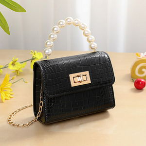 Crocodile pattern jelly <b>bag</b> PVC children's handbag coin purse wholesale pearl crossbody <b>small</b> <b>bag</b> - Product Image 4