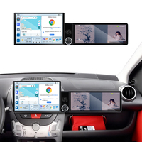 Écran ZWNAV 13,1"+12,3" pour Peugeot 107/Toyota Aygo/Citroën C1 2005-2014 Android 13 Carplay DSP GPS Autoradio Stéréo OEM