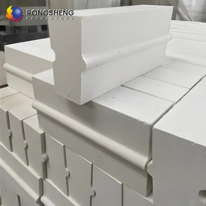 Alta Temperatura 1700 ° Ladrillos de Alúmina Electrofundida C, Alta Pureza 90% Al2O3, <span class=keywords><strong>Ladrillo</strong></span> de Corindón Refractario para Revestimiento de Hornos - Product Image 3