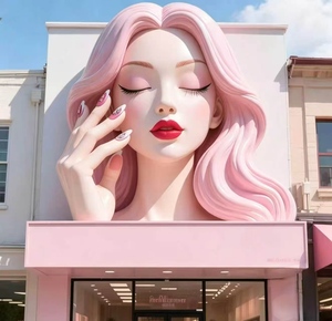 Custom Fiberglass 3D Beauty Sculpture Internet Famous <b>Wall</b> Decor For <b>Nail</b> Lash Salon Door Ornament Simulated <b>Nail</b> Display - Product Image 1