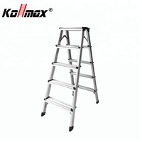 Échelle télescopique double face en aluminium portable, élévateur d'escalier pour la maison et le jardin EN131