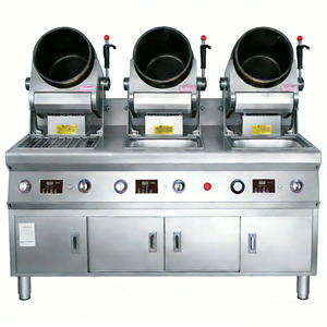 <span class=keywords><strong>Robot</strong></span> <span class=keywords><strong>de</strong></span> <span class=keywords><strong>Cocina</strong></span> Automático <span class=keywords><strong>de</strong></span> Acero Inoxidable con Tres Cabezales, a Gas/Eléctrico, para Saltear y Freír, con Certificación CE, para <span class=keywords><strong>Cocina</strong></span> Comercial - Product Image 3