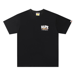 T-shirt à manches courtes en coton respirant avec imprimé tête de singe chic de style streetwear japonais - Product Image 1