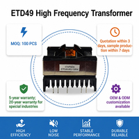 Transformateur abaisseur monophasé ETD49 ETD59 120V vers 60V CA, entrée 240V, sortie 440V haute tension, cartes PCB SMPS Flyback