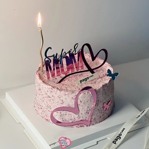 Honey And Sweetness Acrylic Cake Topper Heart Butterfly Mom Mother S Day Decor Cake Plugin - Product Image 2