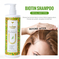Shampoing Biotine Anti-Chute de Cheveux à l'Huile de Romarin et d'Arbre à Thé Sans Silicone, Marque Privée, Produits de Traitement Capillaire à la Vitamine pour la Croissance des Cheveux