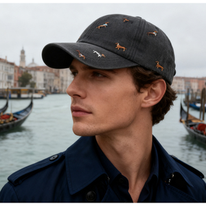 Gorras de Béisbol de Algodón Lavado Estilo Vintage con Bordado de Dachshund <span class=keywords><strong>en</strong></span> Toda la Superficie, Venta al Por Mayor, Logotipo Personalizado OEM/ODM, MOQ Bajo para Hombres y Mujeres - Product Image 4