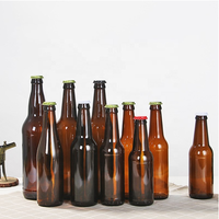 Bouchon de couronne personnalisé ambre et clair 330ml 500ml 650ml 1 litre bouteilles de bière en verre vides