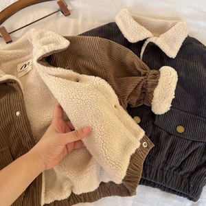 Nouvelle arrivée : veste en velours côtelé pour tout-petits, épaisse et chaude, doublée de polaire, manteau pour bébé, vêtements d'extérieur d'hiver pour enfants, veste à col rabattu pour garçons - Product Image 6