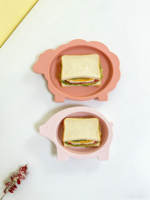 Ensemble d'alimentation pour enfants en silicone écologique sans BPA en forme de dinosaure, lavable au lave-vaisselle, réutilisable, souple et non toxique