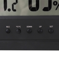 Vente en gros grande qualité LCD alarme Jumbo heure radiocommande horloges monté thermomètre hygromètre humidité électrique numérique horloge murale personnalisée