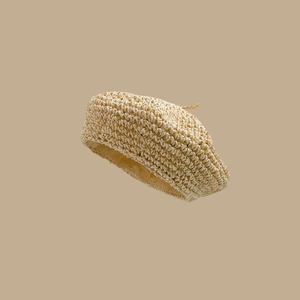 2025 nueva llegada verano moda <span class=keywords><strong>niñas</strong></span> señora mujeres <span class=keywords><strong>boinas</strong></span> rafia paja <span class=keywords><strong>ganchillo</strong></span> boina gorra - Product Image 1