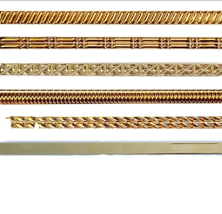 Foshan Factory Pencil Ceramic Gold Border Tiles 20x600mm